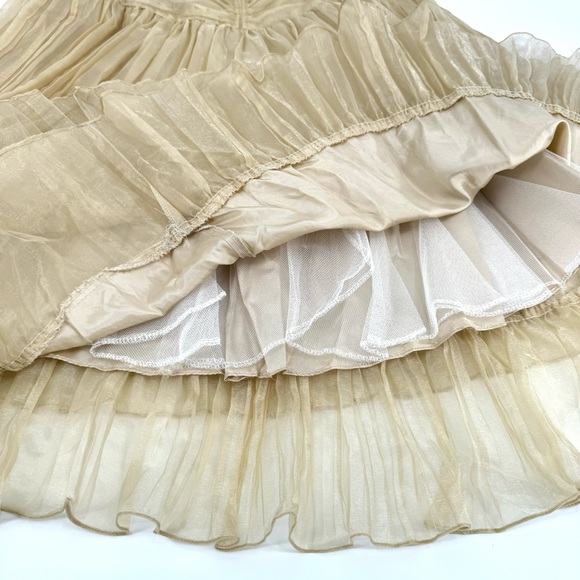 BARI JAY (VTG-USA) Organza Halter Pleated Cocktail Dress - Picture 8 of 10